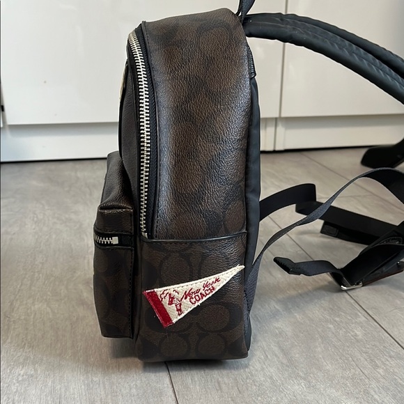 HOST PICK ⭐️ COACH Signature Brown Black Mini Charlie Backpack F25909 - Picture 9 of 16